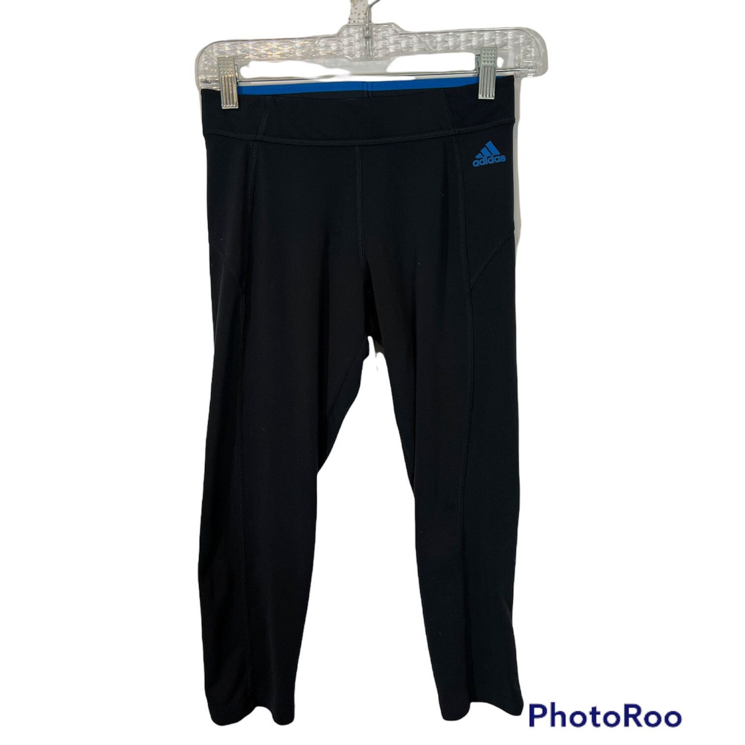 Adidas Sample Climalite Women's Cropped Leggings - Size Small Blue